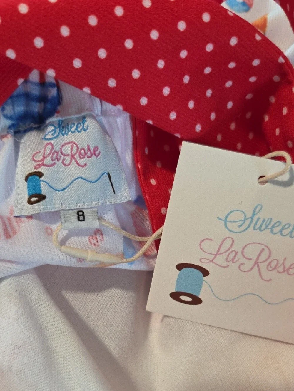 Girls Red Polka Dot Ice Cream Print Tank & Shorts Set - Kids Accessories
